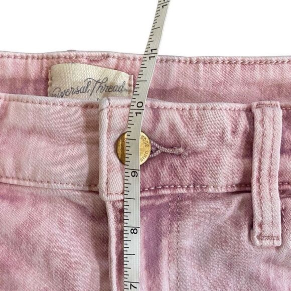 Universal Thread High rise midi size 10 pink acid wash cut off shorts - Picture 4 of 6